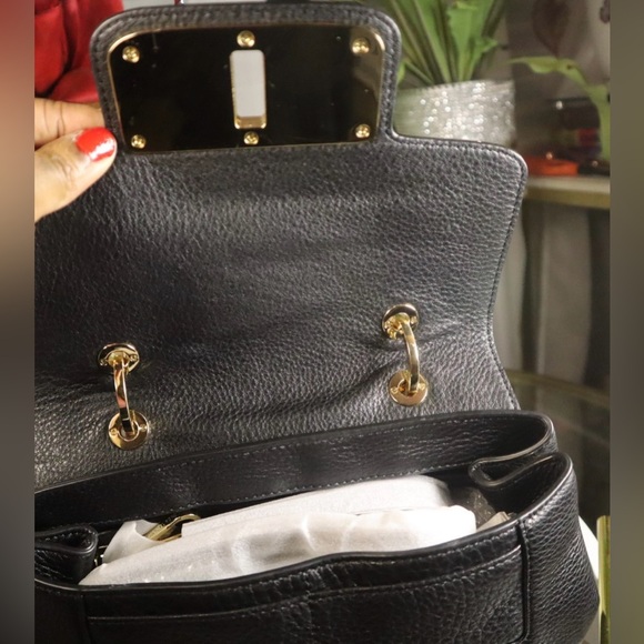 MIchael Kors Emery Satchel Leather Cross Body Bag w/Silk Scarf & Dust Bag NWT - Picture 12 of 12